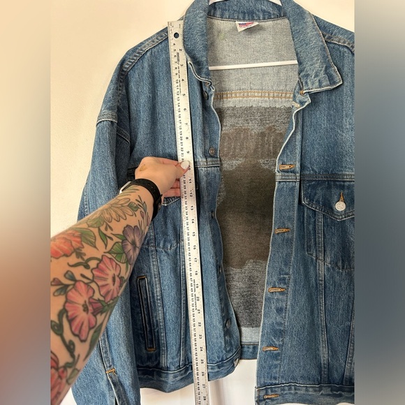 VINTAGE 90s NOS Captain Morgan Denim Jean Jacket Tyca Liquor Promo Large - Picture 4 of 10